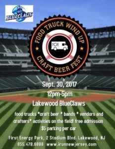 Food Truck Wind Up and Craft Beer Fest @ First Energy Park | Lakewood Township | New Jersey | United States