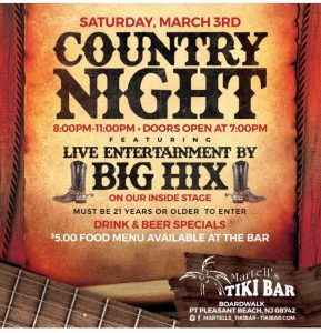 Martell’s Country Night @ Martell's Tiki Bar | Point Pleasant Beach | New Jersey | United States