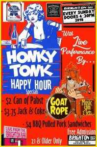 Honky Tonk Happy Hour performance by Goat Rope @ The Brighton Bar | Long Branch | New Jersey | United States