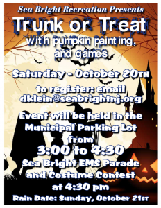 Trunk or Treat @ Municipal Parking Lot | Sea Bright | New Jersey | United States